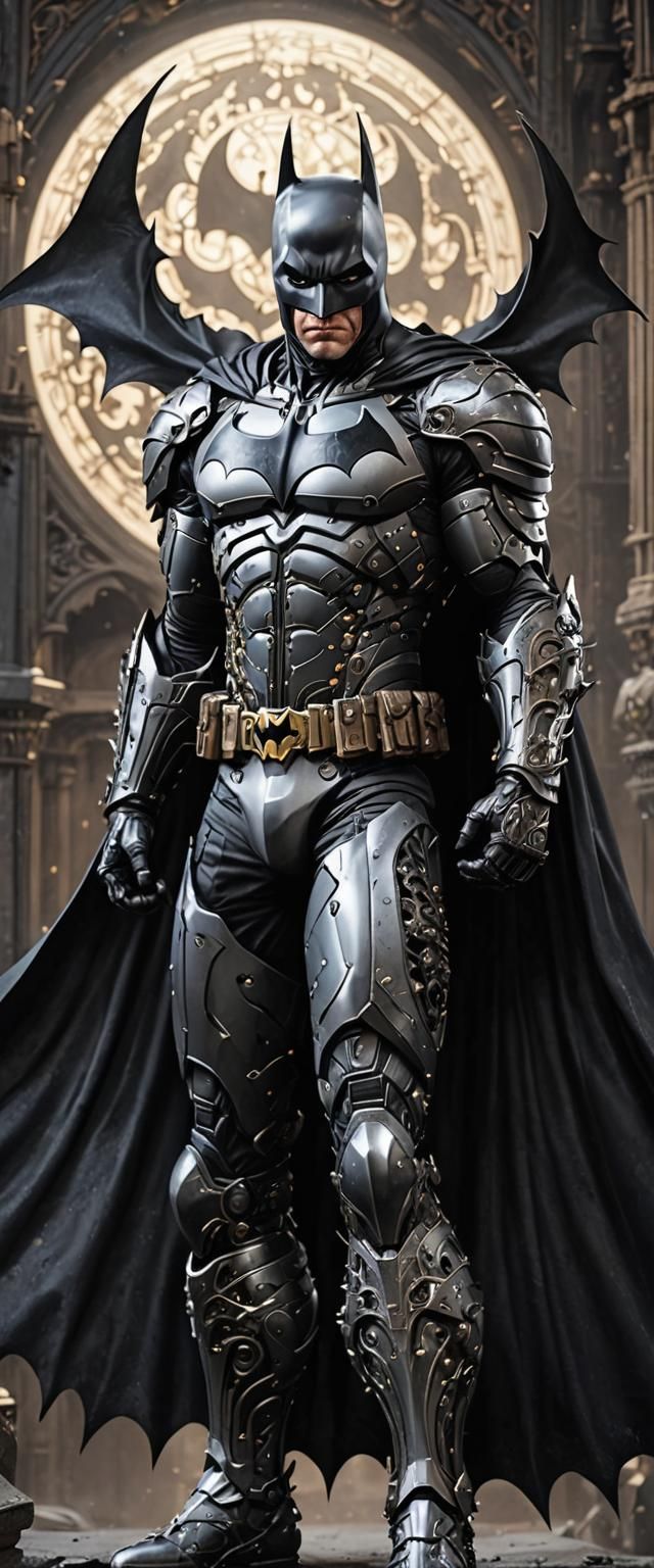 Batman in Black Living Metal Armor Suit
