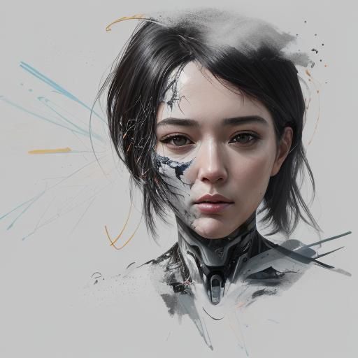 Tachisme Brushwork: AI's Art Impossibility