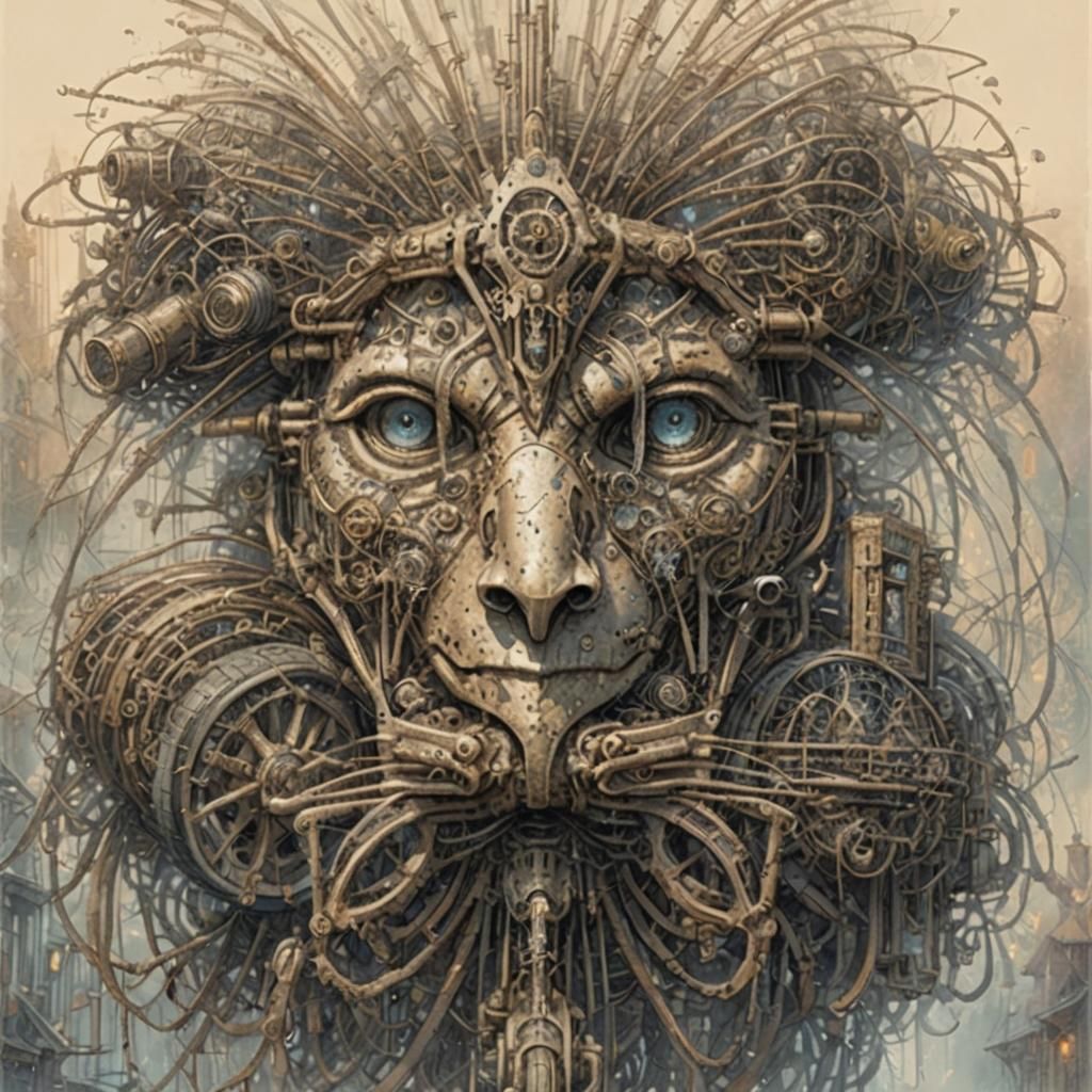 Technical Drawing: Bike with Cages of Waste