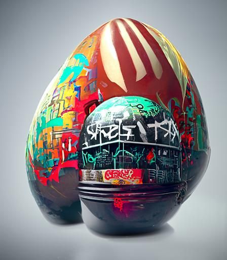 Graffiti Easter Egg by Banksy, Fairey, Rutkowski