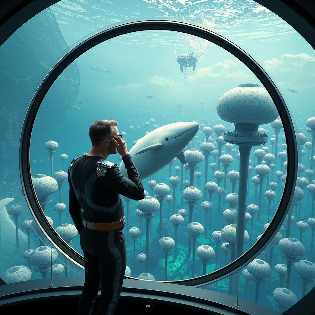 Underwater City Observatory Inspired by Stalenhag and McQue