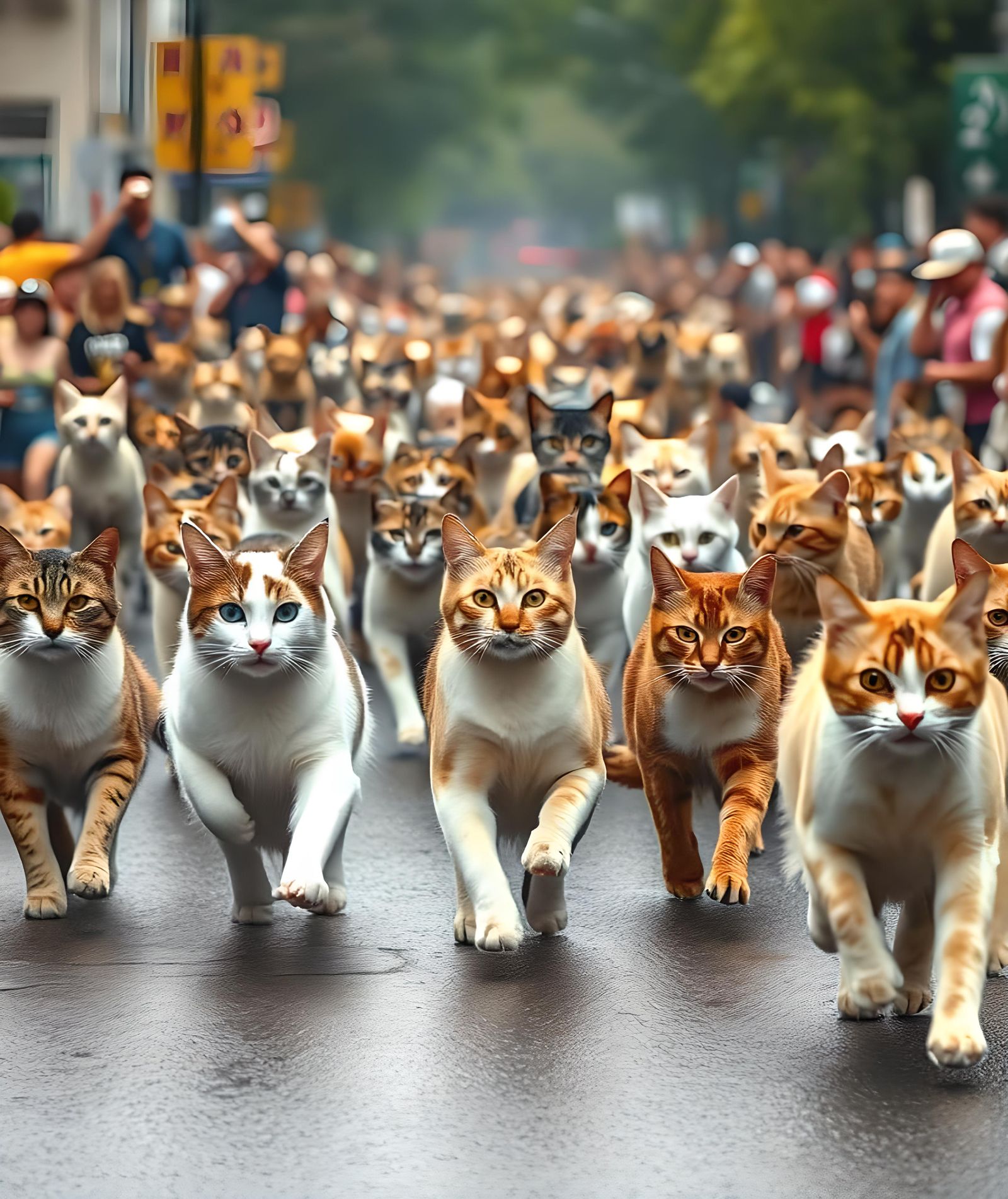 Feline Race: A Realistic and Detailed Scene