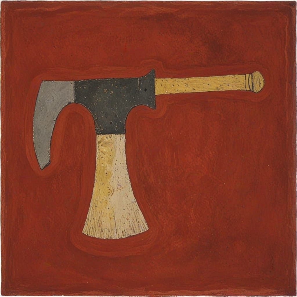 Abstract Jupiterian Axe Inspired by Rothko and Schiele