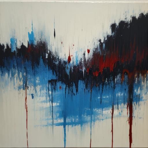 Abstract Grief and Loss: Expressionist Acrylic Painting