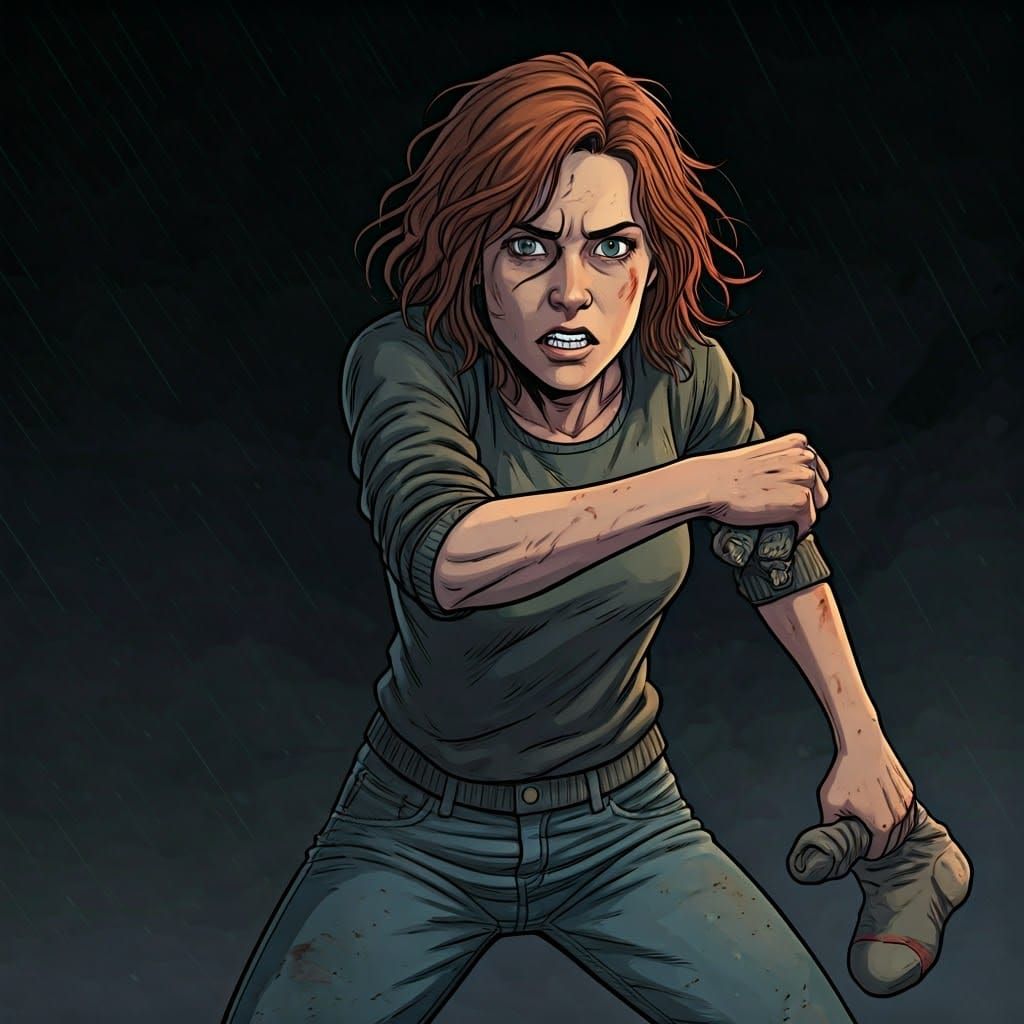 Fearless Defense: A Fierce Young Woman Confronts Evil in a D...