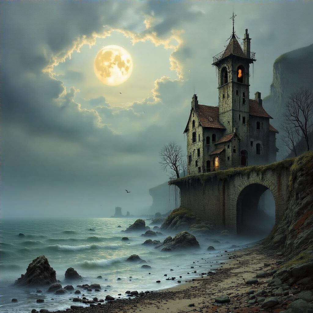 Grimdark Scene by Guido Borelli Style