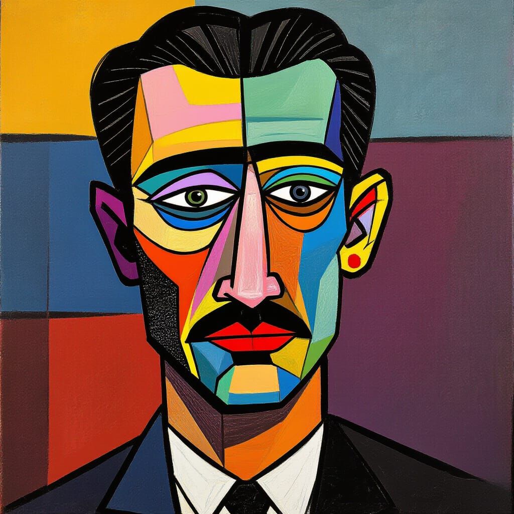 Geometric Forms in a Cubist Style