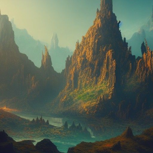 Fantastical Matte Painting in Deep Color