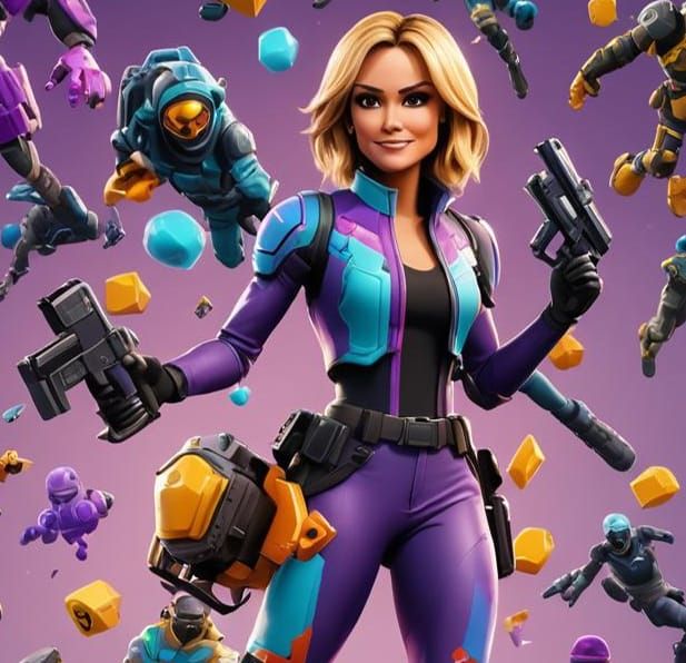 Amanda Holden as Fortnite Character in Vibrant 3D Digital Ar...