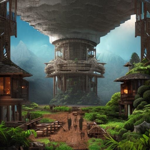 Epic Survival World: Dramatic Digital Matte Painting