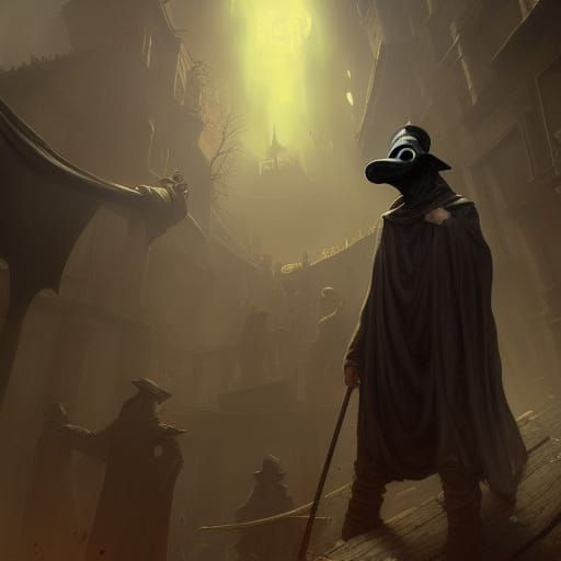 Plague Doctor in Dark Fantasy Style