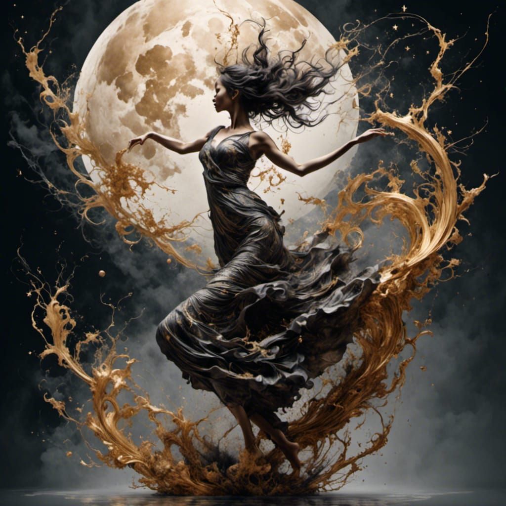 Dancing under the cold pale moonlight,