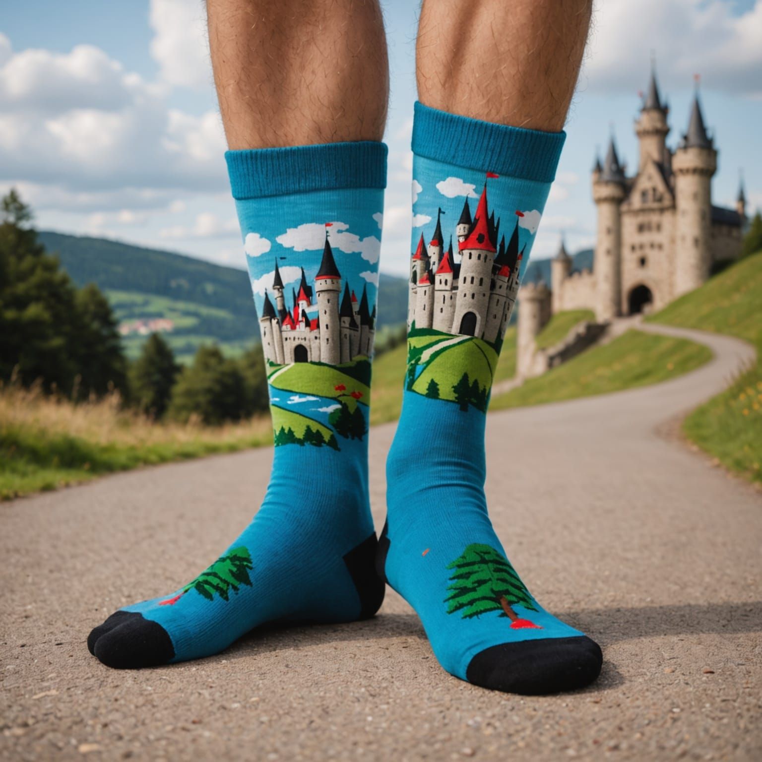 Fairytale Castle Design Socks