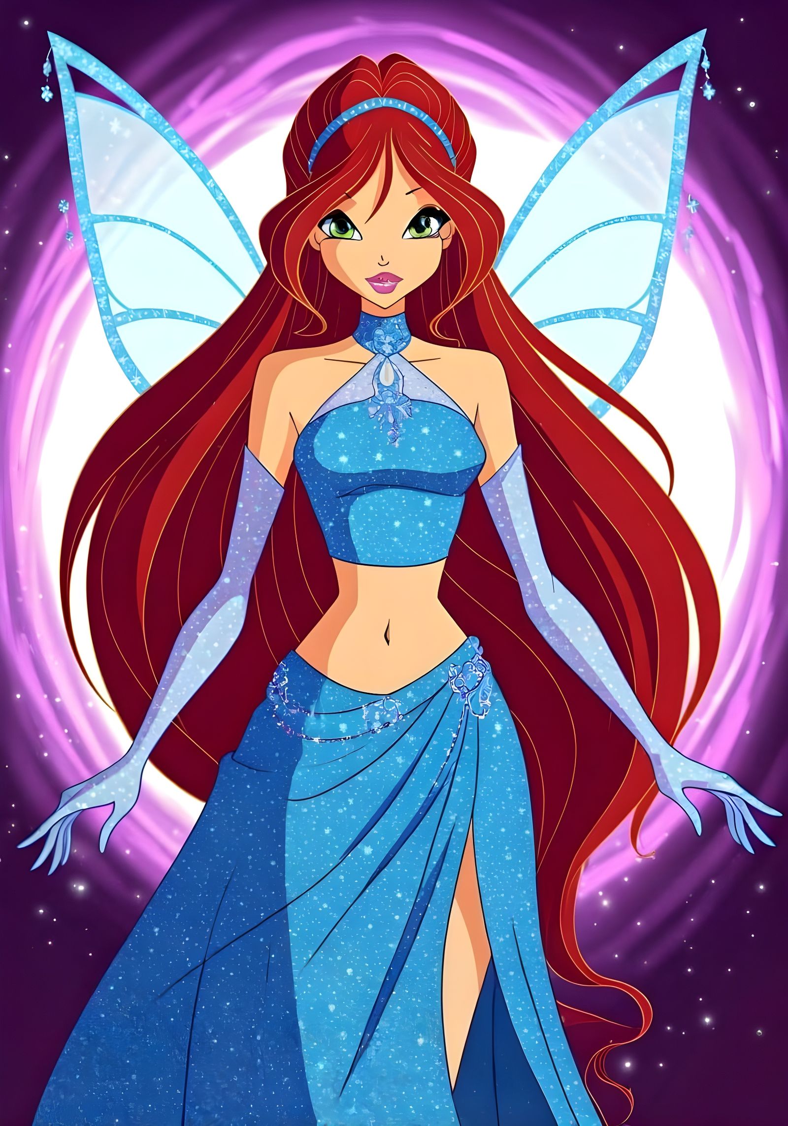 Winx Club OC Fairy of Portals and Dimensions in Anime Style