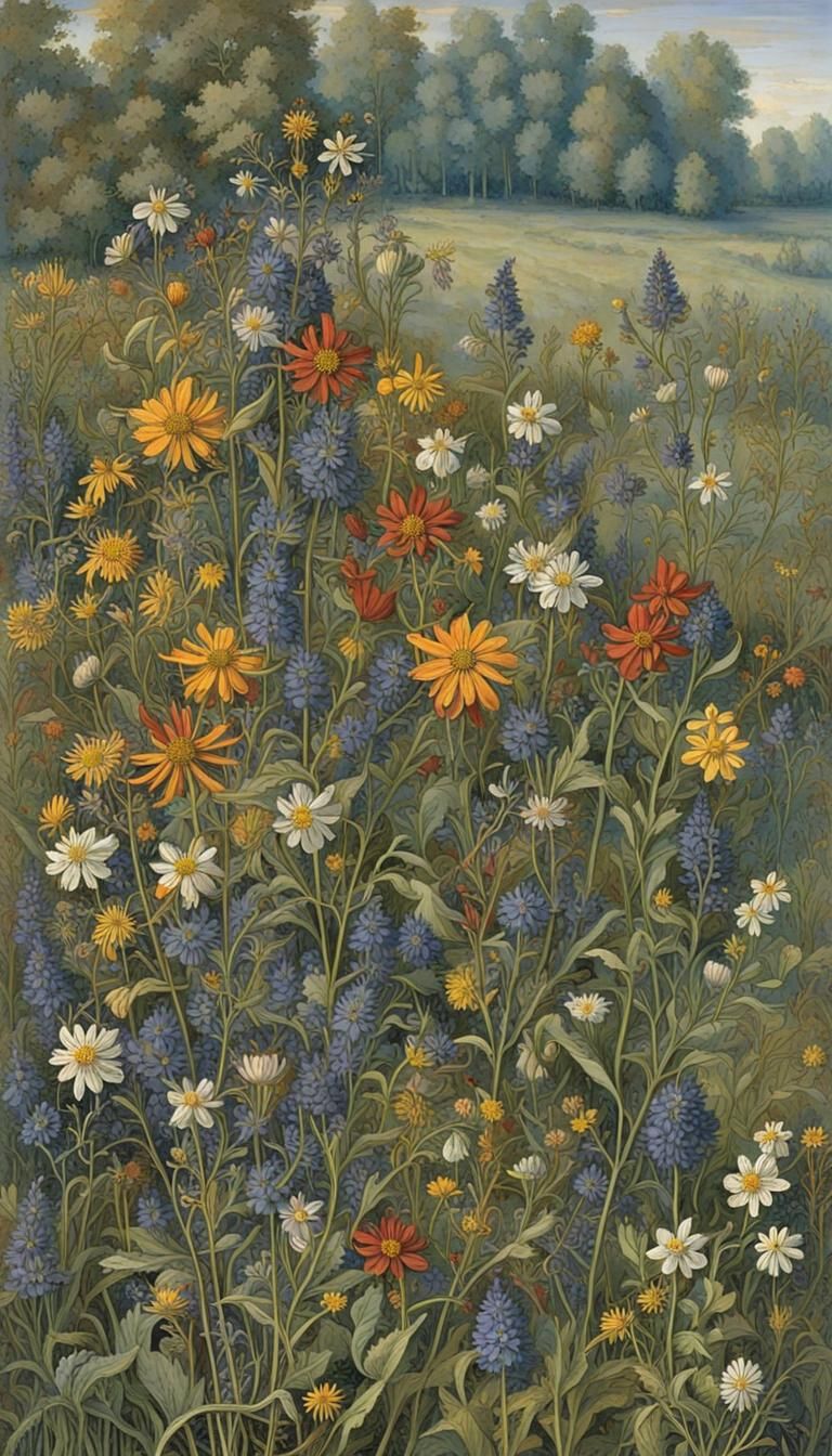 Virginia Wildflowers in da Vinci Style