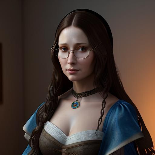 Steampunk Woman Portrait in Style of Artgerm and Mucha