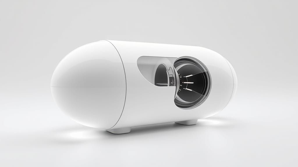 Futuristic White Capsule UAP Design