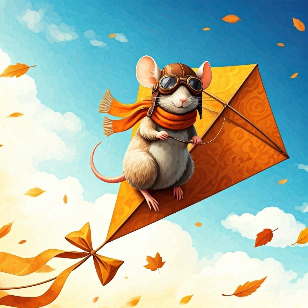Mouse Pilot Soaring on Autumn Winds