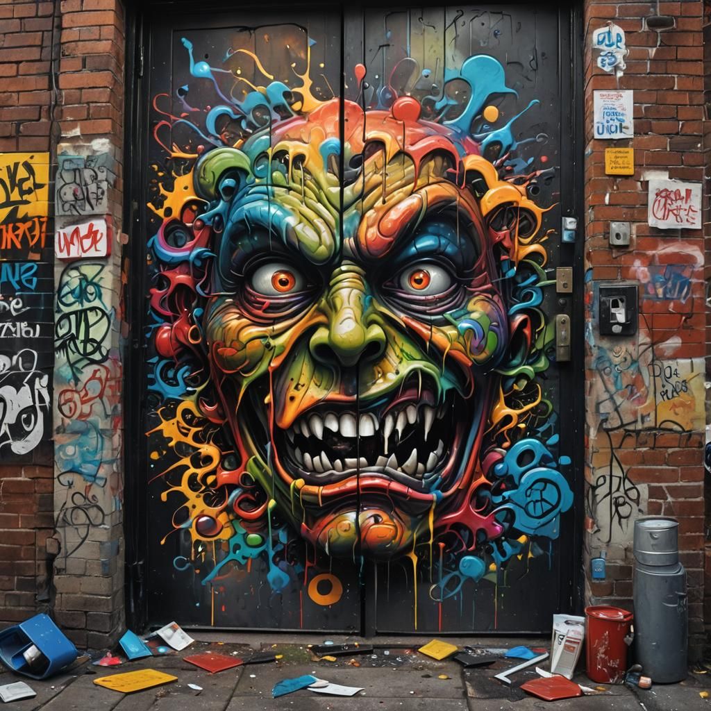 Trouble Knocking: Hyperrealistic Graffiti Street Art