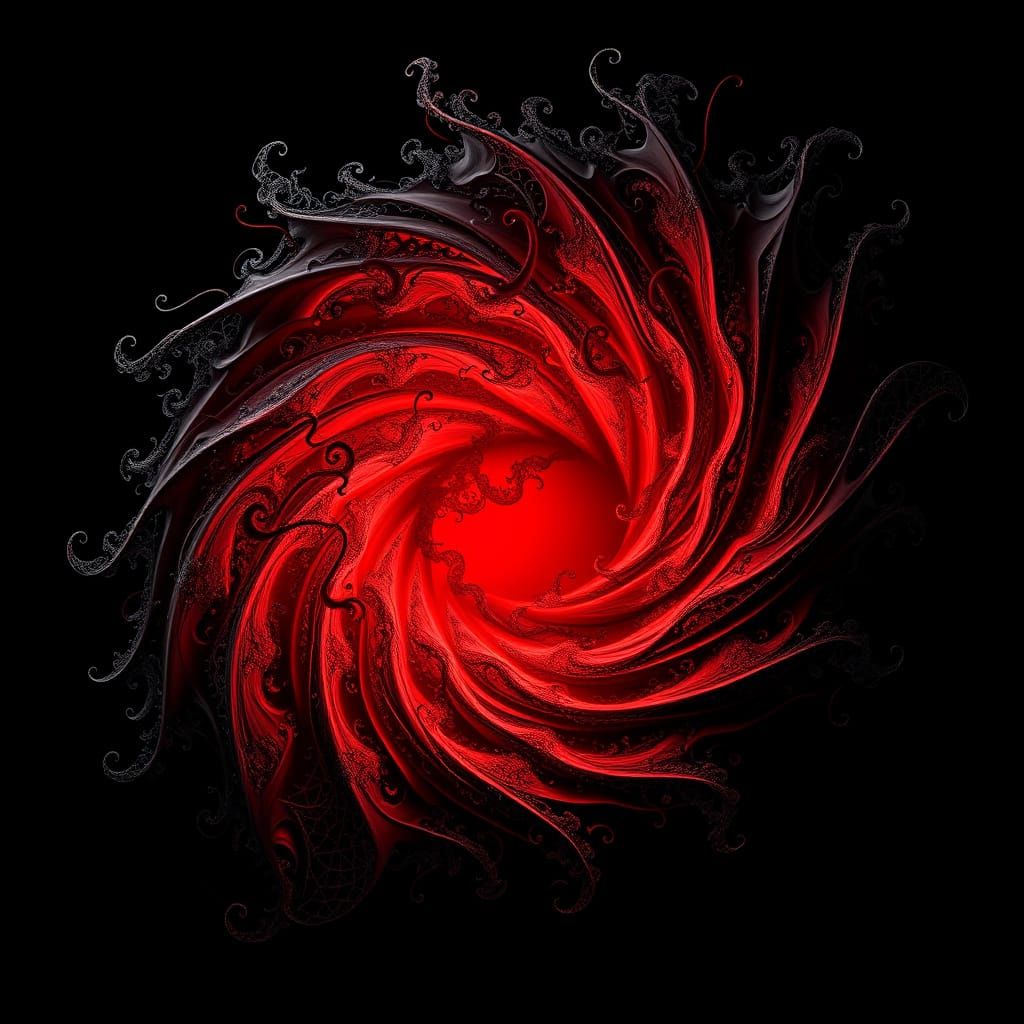 Swirling Vortex of Sorrow in Cyberpunk Aesthetic