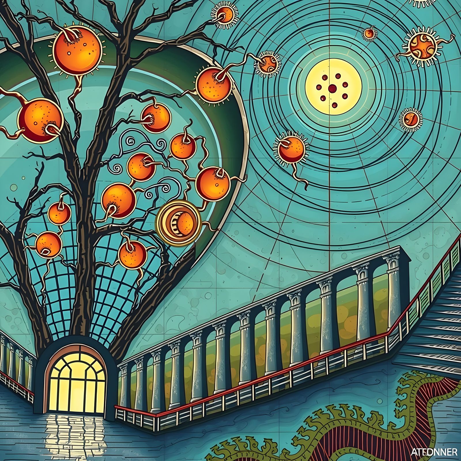 Downstairs  up in a Ghibli spirit