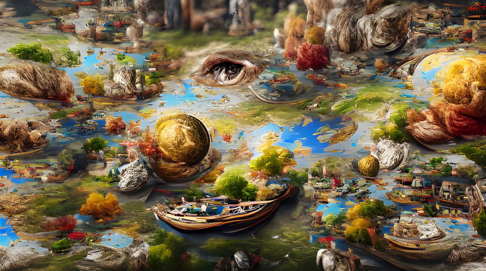 Detailed 8K Painting of an Inner World
