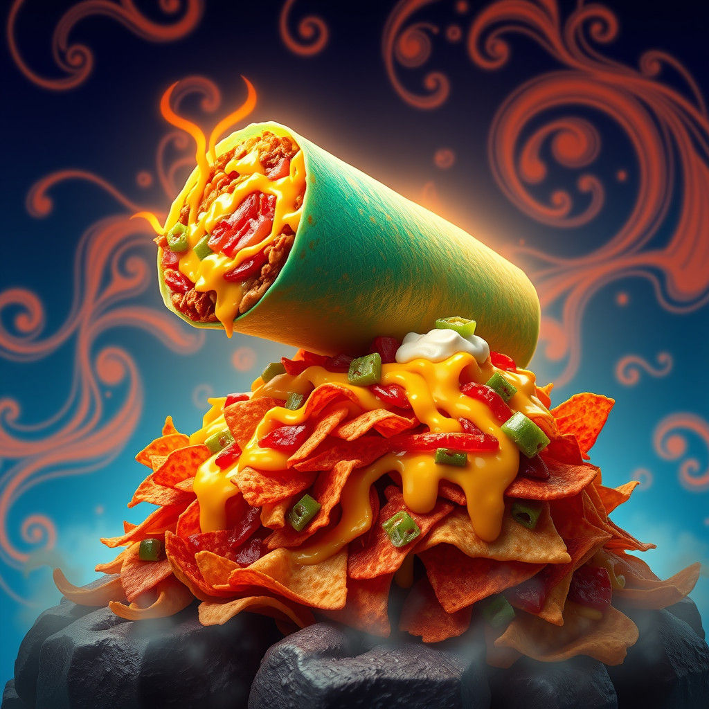 Majestic Glowing Burrito on Nacho Mountain