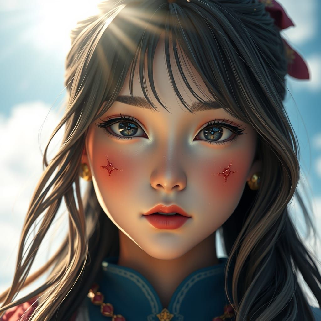 Enchanting Young Girl Shines with Radiant Smile