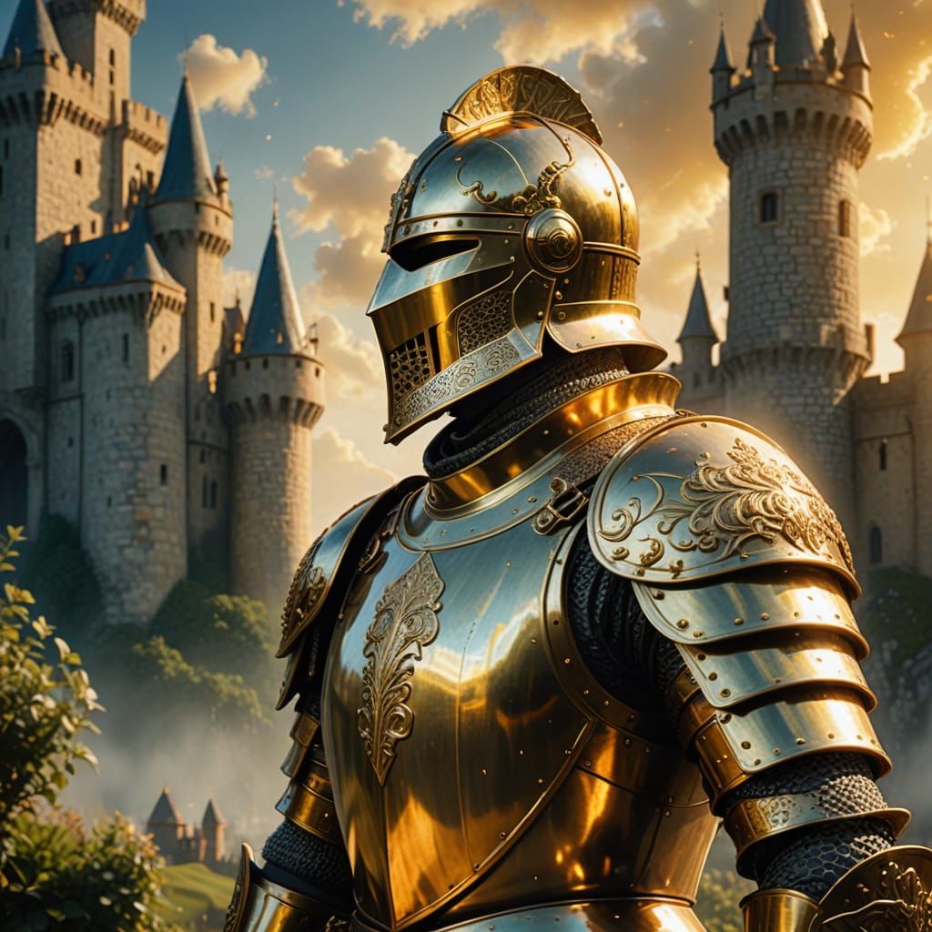 Regal Knight in Golden Light