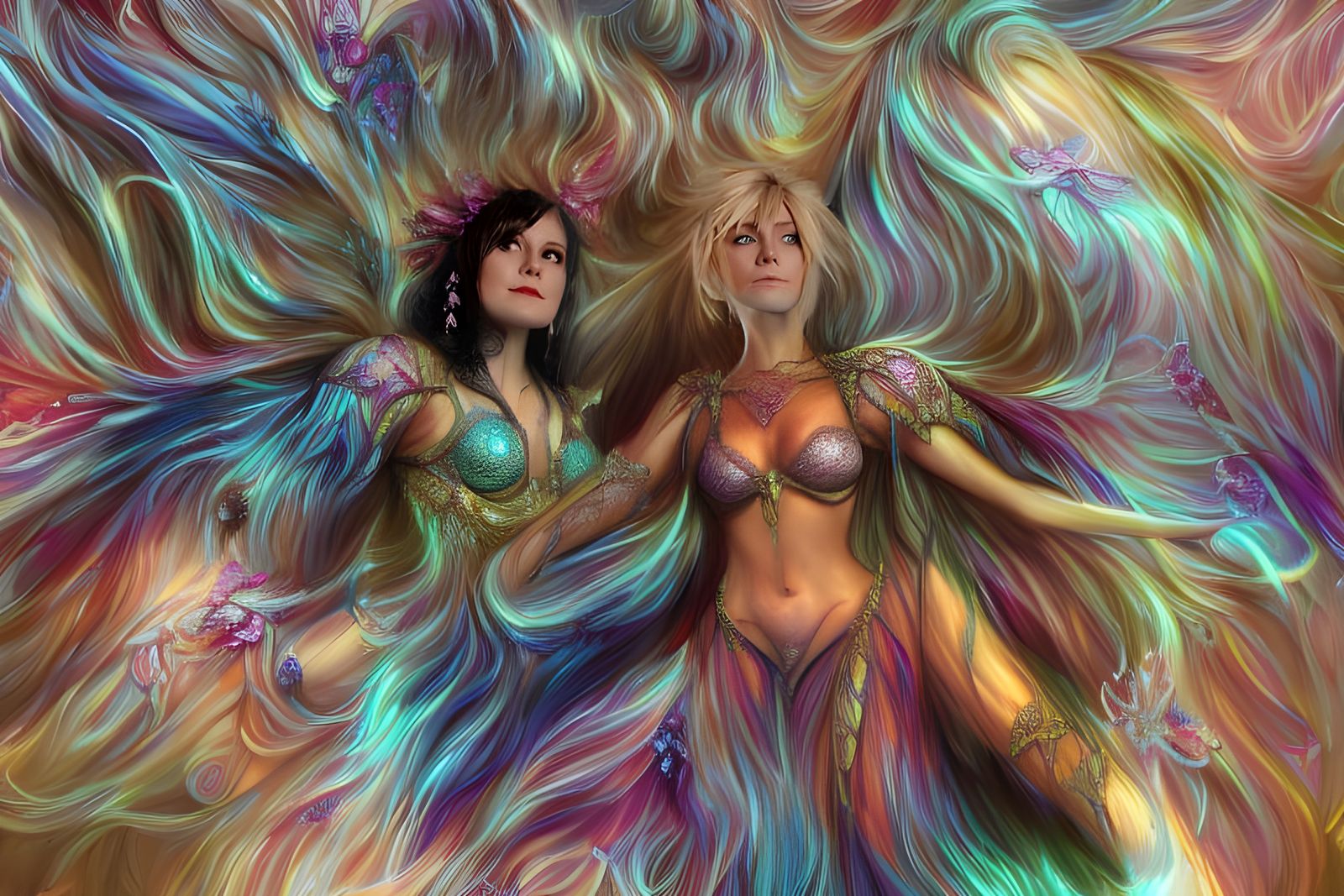 Sensual Portrait in Hyperdetailed Digital Art Style