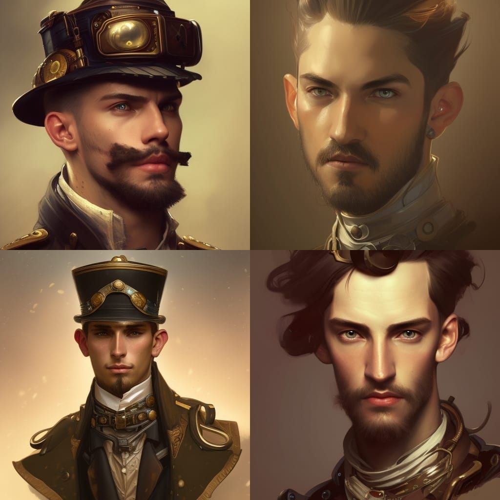Steampunk General Portrait in 8K Resolution