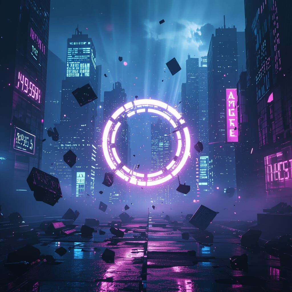 Futuristic Dystopian Cityscape Book Cover Design