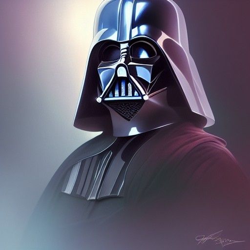 Darth Vader Portrait in Hyperdetailed Style