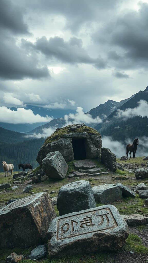 Ethereal Tomb of Genghis Khan in Mongolian Wilderness