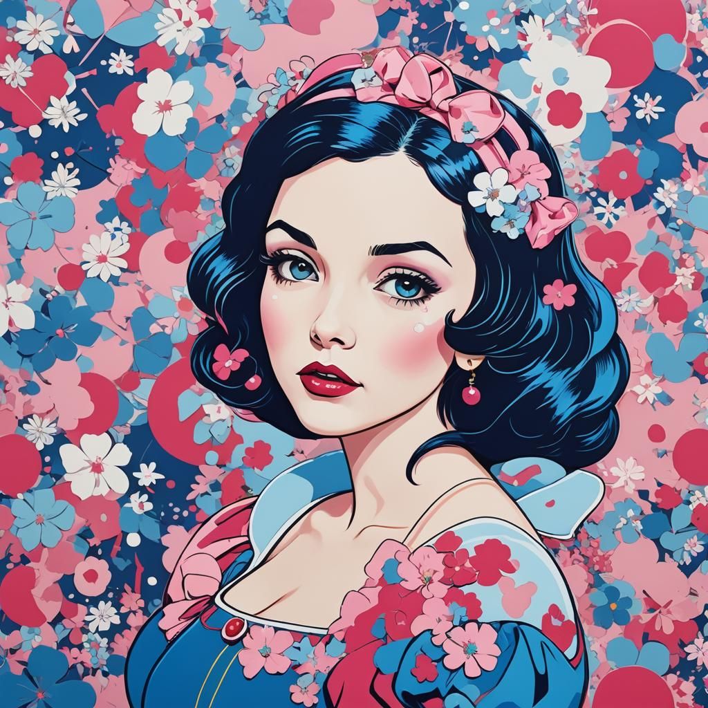 Snow White in Pop Art Style