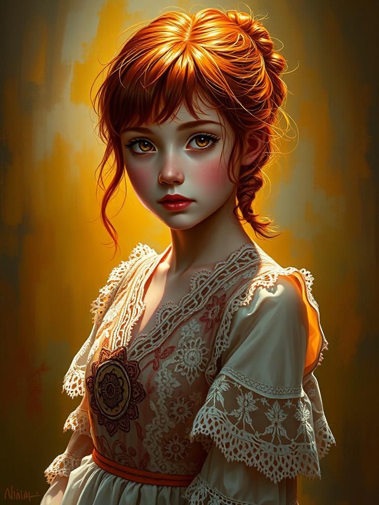 Girl portrait-red hair