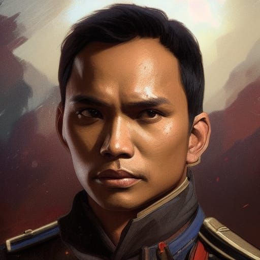 Andres Bonifacio Portrait in Art Nouveau Style