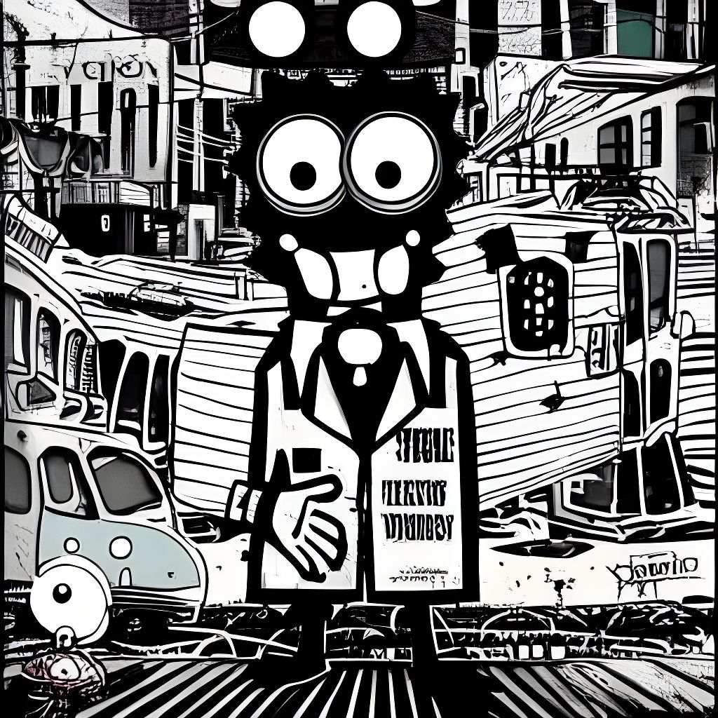 SpongeBob in Dystopian Industrial Spongepunk Art