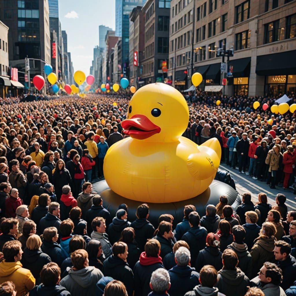 Rubber duck Macy day giant balloon