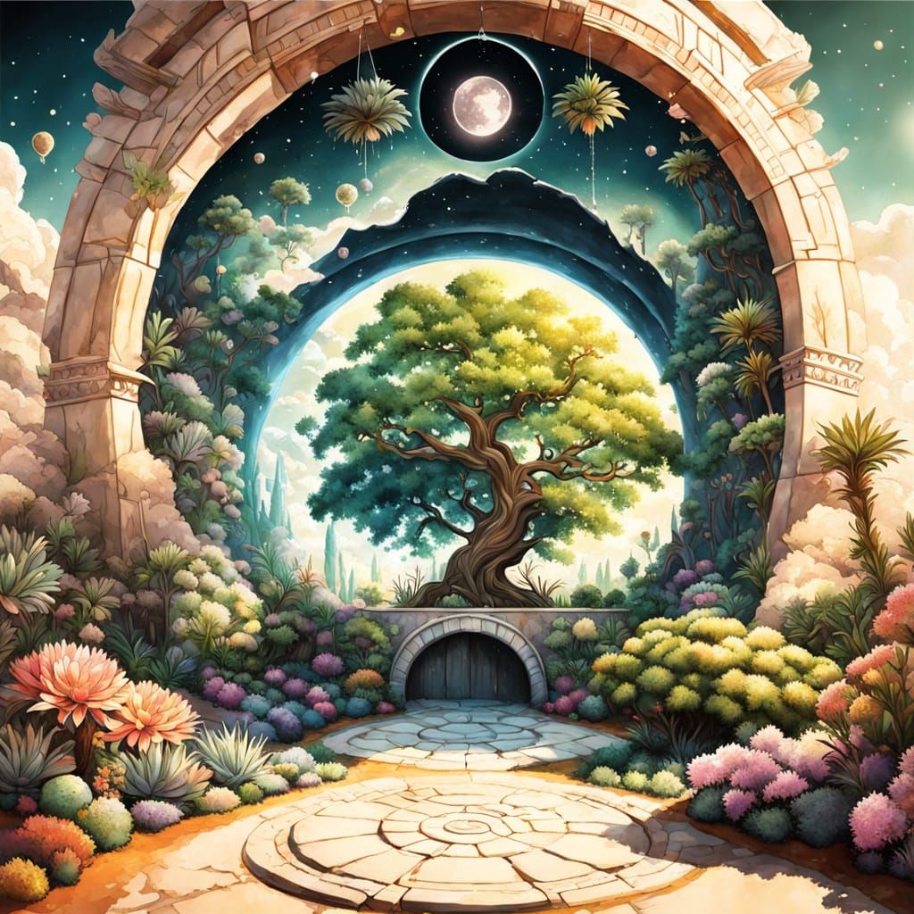 Surreal Dreamscape within Ancient Stargate