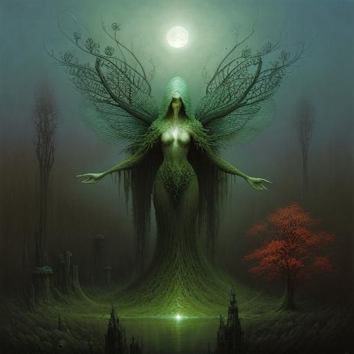 Surreal Fairy in Dark Fantasy Style