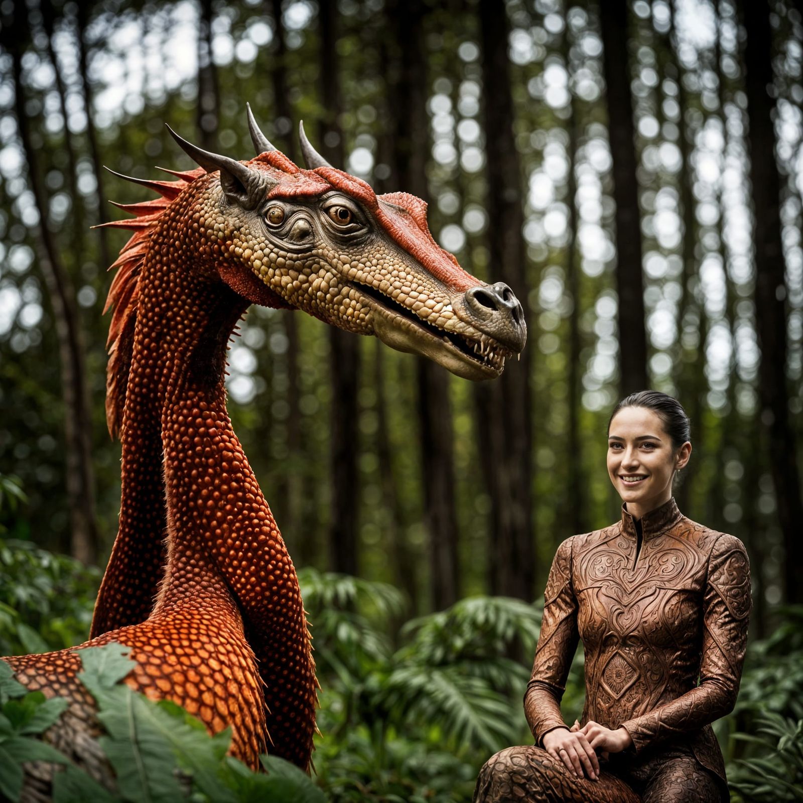 Red Dragon's Walk with Aliens: Surreal Photography