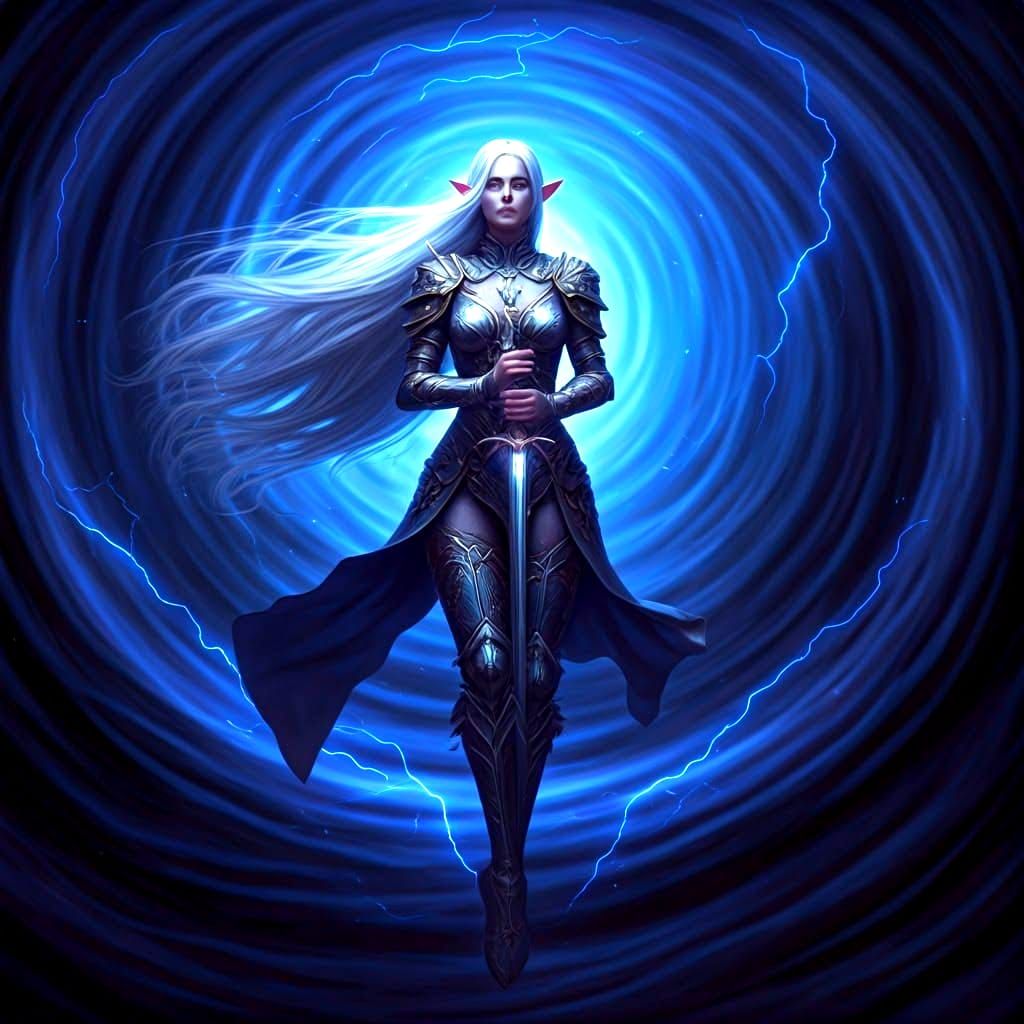 Epic Elf in Lightning Storm Cinematic Still