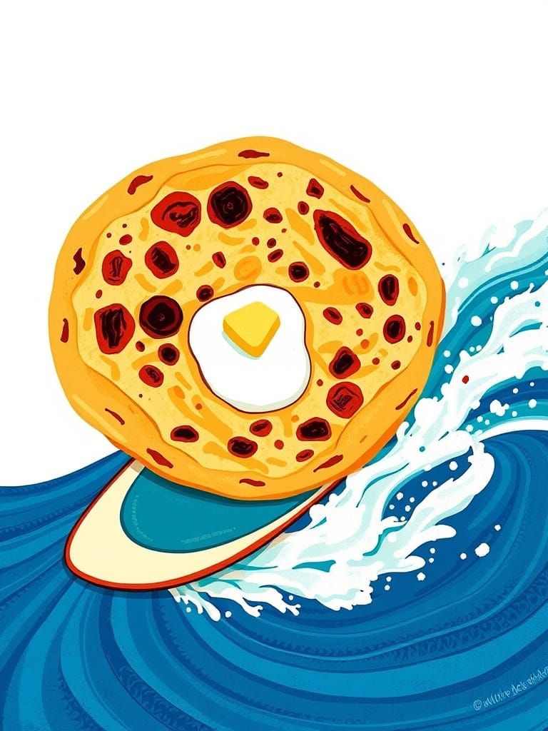 Golden-Brown Aloo Paratha Rides a Wave of Electric Blue Chut...