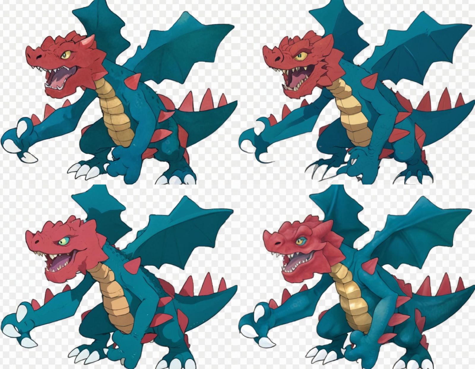 Diapered Dragon Looking Right