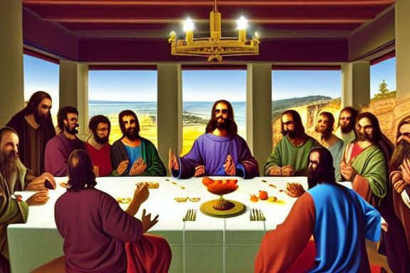 Jesus and the Twelve Apostles: A Realistic Photograph