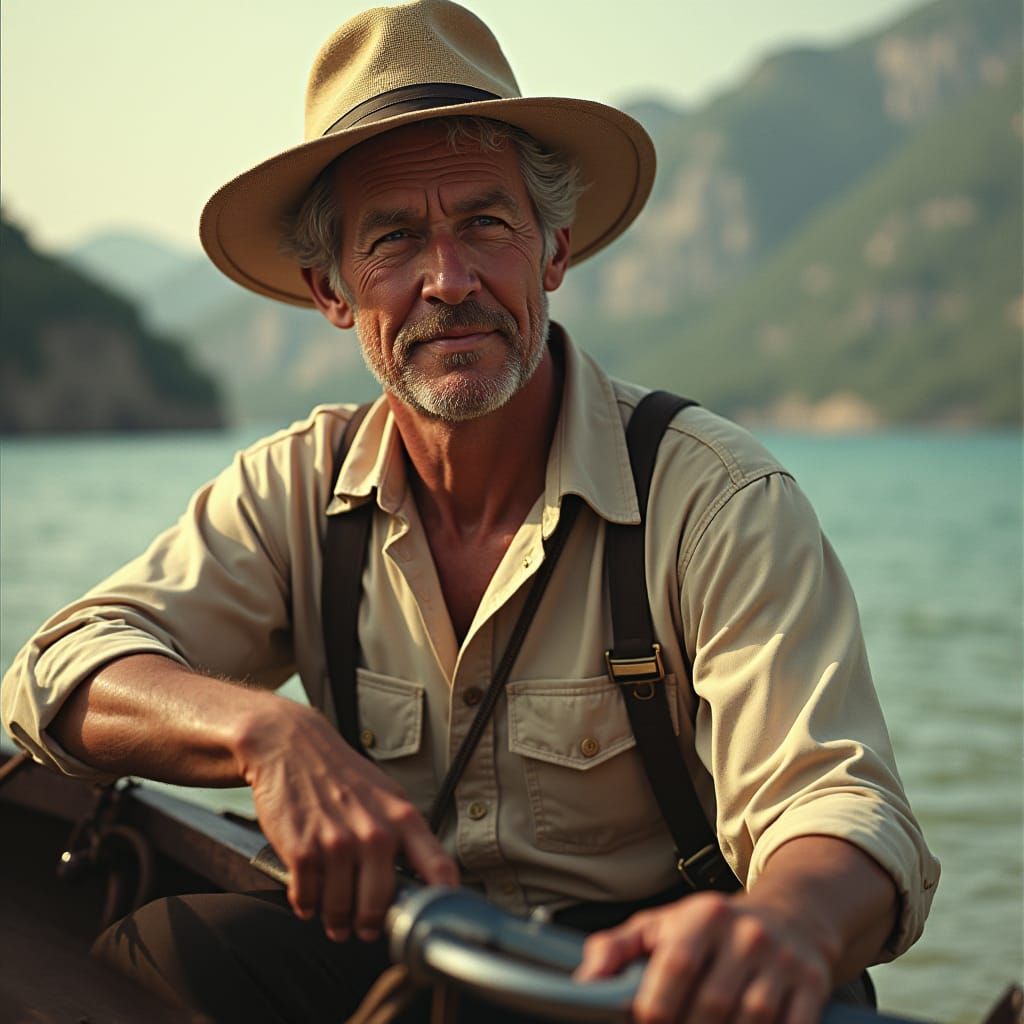 Steve McQueen as Sailor in China, Matte Painting