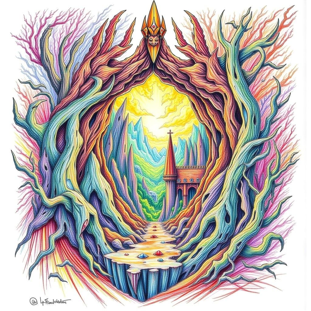 Elven Crown with Gems in Enchanted Forest