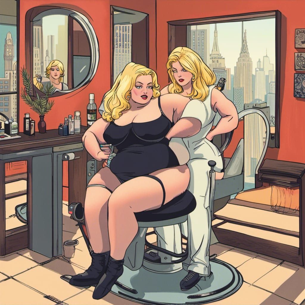 Blonde Supergoddess in Martian Art Deco City