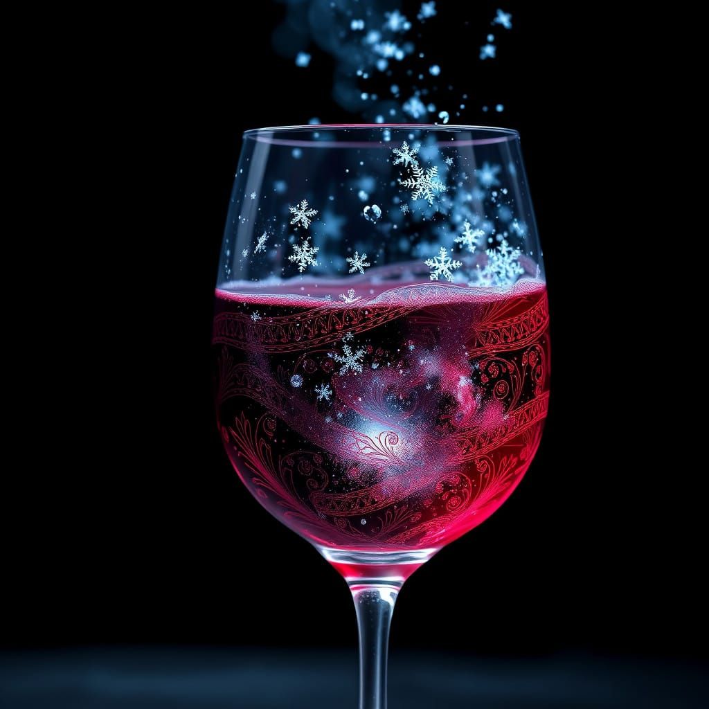 Ethereal Wine Scene in High-Fantasy Style